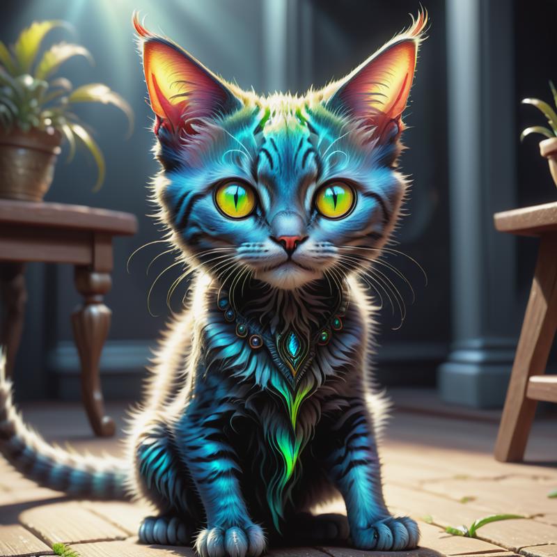 00451-[number]-3243620342-((best quality)), ((masterpiece)), ((realistic,digital art)), (hyper detailed),Tiny Alien Scaled Natural Feline, Bipedal Quadrum.png